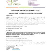 CARPHA Epidemiologist - Antimicrobial Resistance Surveillance